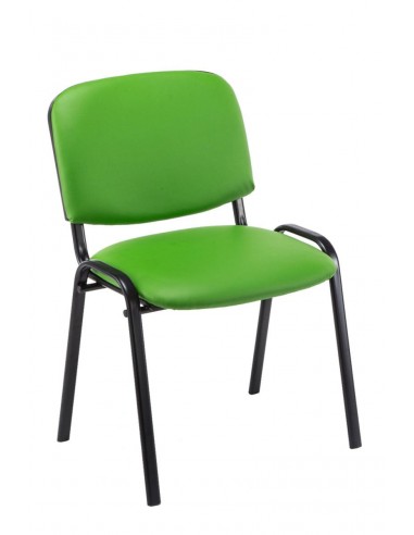 Chaise visiteur assise rembourrée en synthétique vert BUR10073 d'Europe débarque