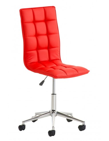 Fauteuil chaise de bureau tabouret à roulette en synthétique rouge BUR10079 vente chaude votre 