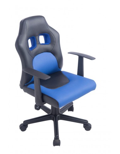 Fauteuil chaise de bureau pour enfant en synthétique bleu hauteur réglable BUR10189 prix