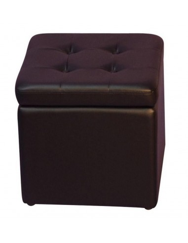 Pouf avec espace de rangement en synthétique noir BAN05052 prix pour 