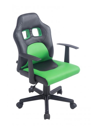 Fauteuil chaise de bureau pour enfant en synthétique vert hauteur réglable BUR10181 Venez acheter