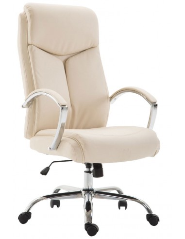 Fauteuil de bureau en synthétique crème réglable BUR10256 Economisez 