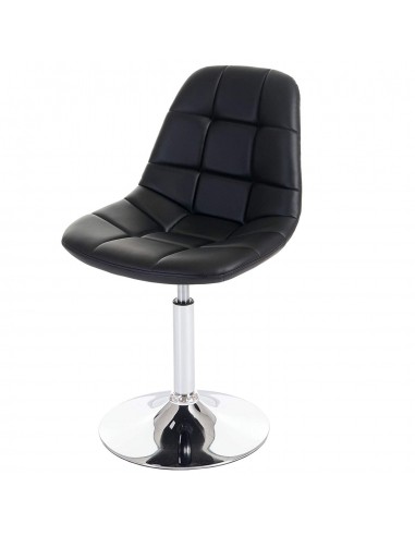 6x chaises de salle à manger en synthétique noir pied chromé pivotant CDS04623 suggérées chez