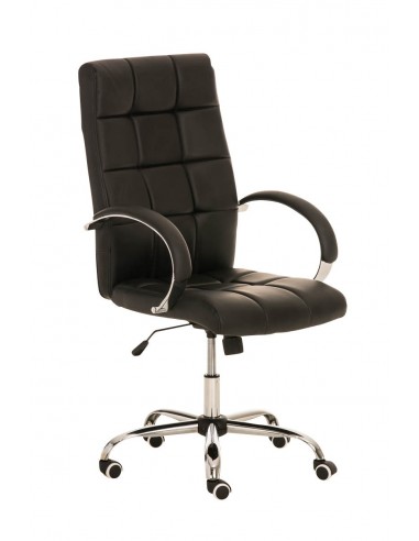 Fauteuil de bureau à roulettes en cuir artificiel noir BUR10009 livraison gratuite