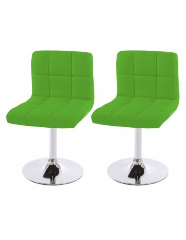 Lot de 2 chaises fauteuils de salle à manger en synthétique vert CDS04065 vente chaude votre 