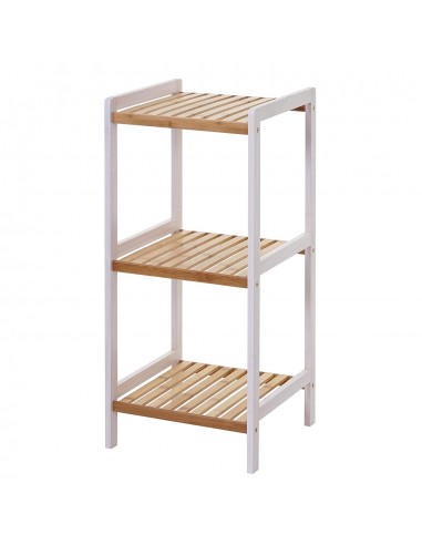 Étagère rangement en bois salle de bain 3 niveaux en bambou 78x34x33 cm SDB04050 paiement sécurisé