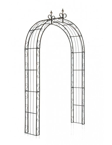 Arche à rosiers pour jardin revêtue de fer hauteur 260 cm bronze vieilli MDJ10116 commande en ligne