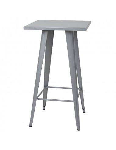 Table haute mange debout style industriel en métal gris TAB04007 store