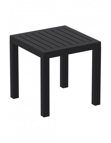 Petite table de jardin en plastique noir résistante aux intempéries 45x45x45 cm MDJ10203 suggérées chez