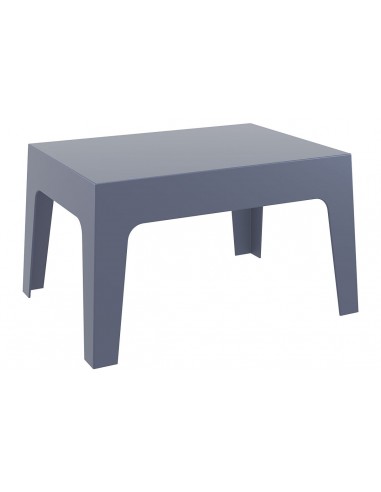 Table basse de jardin en plastique gris foncé 50x70x43 cm MDJ10172 de pas cher