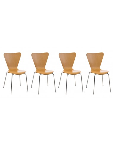 Lot de 4 chaises de séjour bureau en bois et métal CDS10108 acheter en ligne