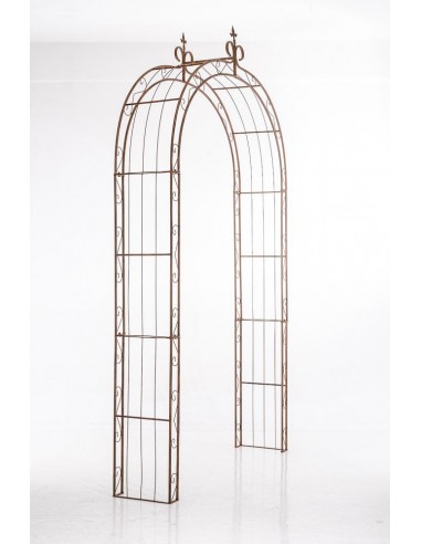 Arche à rosiers pour jardin revêtue de fer hauteur 260 cm marron vieilli MDJ10118 s'inspire de l'anatomie humaine