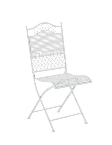 Chaise de jardin en fer forgé blanc MDJ10025 Par le système avancé 