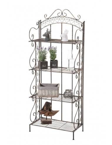 Etagère pour plantes 4 niveaux en fer 153x61x33 cm bronze vieilli ETA10019 à prix réduit toute l'année