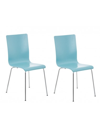 Lot de 2 chaises de cuisine en bois bleu et métal CDS10064 Venez acheter