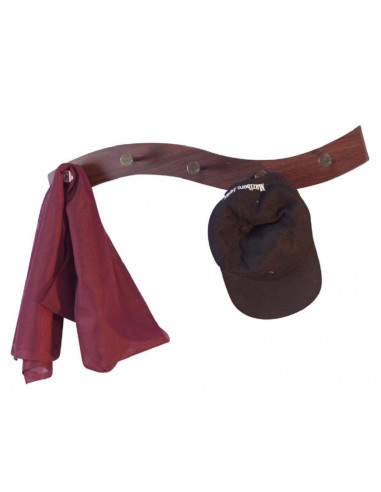 Porte-manteau mural en MDF marron foncé 11x60x7cm MED05058 le des métaux précieux