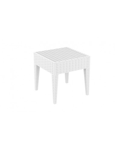 Table basse de jardin carré étanche en plastique blanc 45x45x45 cm MDJ10028 Comparez et commandez 