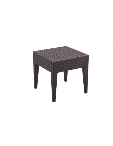 Table basse de jardin carré étanche en plastique marron 45x45x45 cm MDJ10027 de technologie