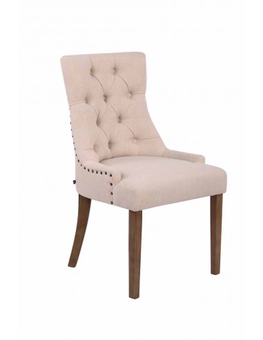 Chaise de salle à manger bureau ou coiffeuse capitonné en tissu crème FAL10059 Les êtres humains sont 