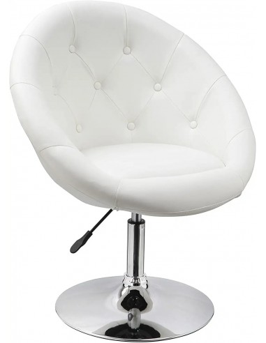 Fauteuil oeuf capitonné design synthétique PU chaise bureau blanc FAL09001 Comment ça marche