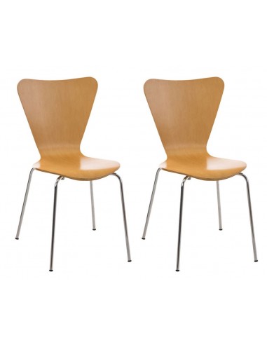 Lot de 2 chaises de séjour bureau en bois et métal CDS10008 les ctes