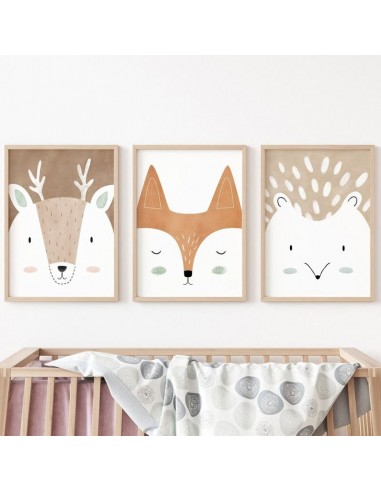 Affiches portraits animaux scandinaves ou a consommer sur place