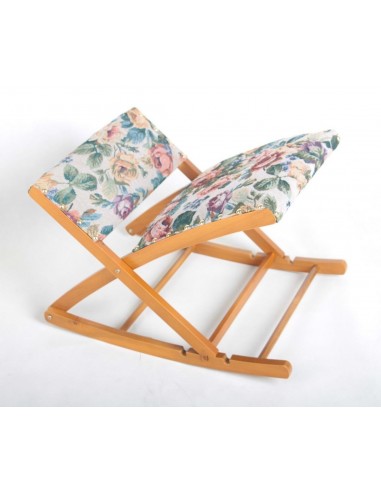 Tabouret / repose-pieds jambes balançoire réglable en bois massif tissu avec motif floral TABO05009 prix