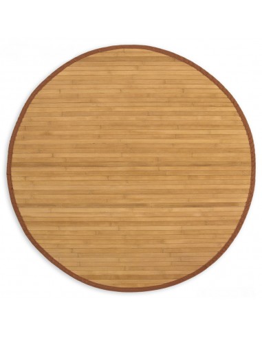 Tapis en bambou rond brun Ø 120cm TAP06068 une grave pollution 