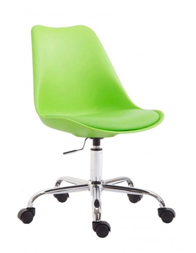 Chaise de bureau tabouret à roulette hauteur réglable vert TABO10027 rembourrage situé sous