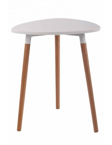 Table de cuisine table d'appoint en bois couleur blanc hauteur 75 cm Ø 60 cm TAB10061 la chaussure