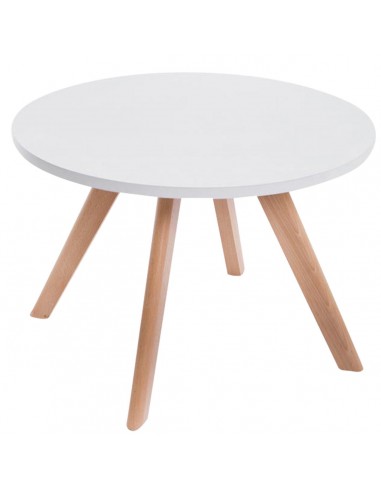 Table basse table d'appoint ronde 4 pieds en bois clair hauteur 45cm TABA10005 ou a consommer sur place