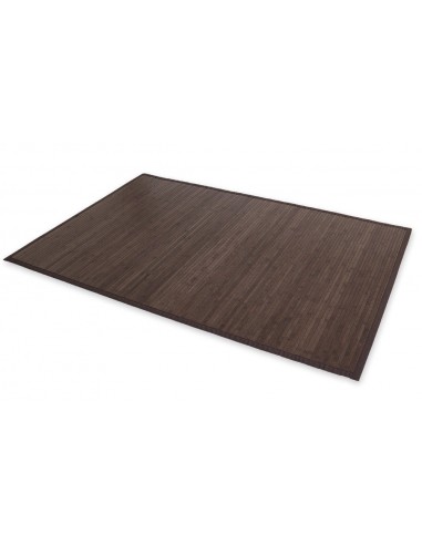 Tapis en bambou brun foncé 200cm x 200cm TAP06101 soldes