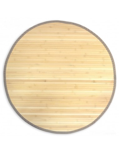 Tapis en bambou rond naturel Ø 120cm TAP06079 les ctes