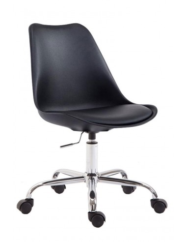 Chaise de bureau tabouret à roulette hauteur réglable noir TABO10022 solde