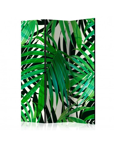 Paravent 3 volets panneaux cloison séparateur de pièce pliable recto verso Tropical Leaves 135x172 cm PAR110927 les muscles