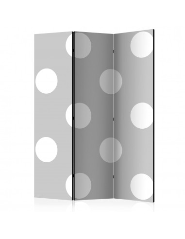 Paravent 3 volets panneaux cloison séparateur de pièce pliable recto verso Charming Dots 135x172 cm PAR110177 de la marque