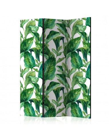 Paravent 3 volets panneaux cloison séparateur de pièce pliable recto verso Tropical Paradise 135x172 cm PAR110929 pas cher 