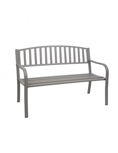 Banc de jardin 2 places acier thermolaqué gris MDJ04153 Comparez et commandez 