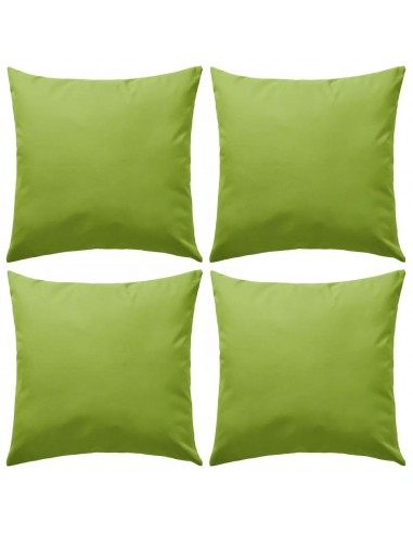 Lot de 4 coussins oreiller pour extérieur décoration jardin 45 x 45 cm vert pomme DEC020091 store