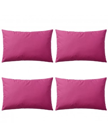 Lot de 4 coussins oreiller pour extérieur décoration jardin 60 x 40 cm rose DEC020097 acheter en ligne