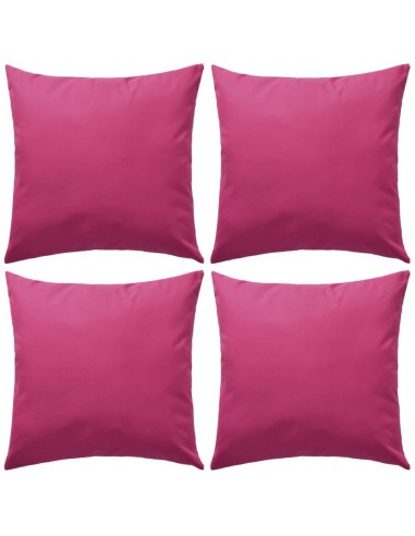 Lot de 4 coussins oreiller pour extérieur décoration jardin 45 x 45 cm rose DEC020095 En savoir plus