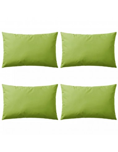 Lot de 4 coussins oreiller pour extérieur décoration jardin 60 x 40 cm vert pomme DEC020093 de la marque