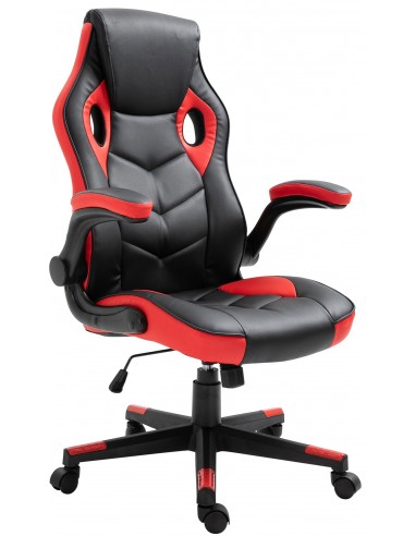 Fauteuil de bureau chaise gamer ergonomique réglable pivotant rouge/noir BUR10399 de technologie