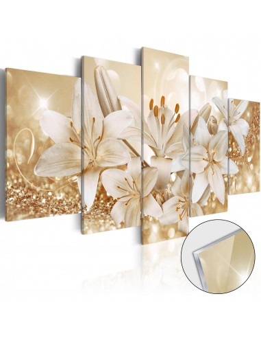 Tableaux en verre acrylique décoration murale motif Bouquet d'or 200x100 cm TVA110087 2023