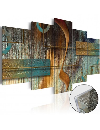 Tableaux en verre acrylique décoration murale motif Note exotique en 5 parties 200x100 cm TVA110047 Livraison rapide