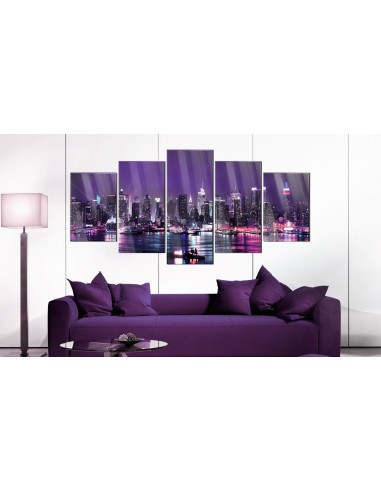 Tableau sur verre acrylique - Ciel violet [Verre] 100x50 cm TVA110138 plus qu'un jeu 