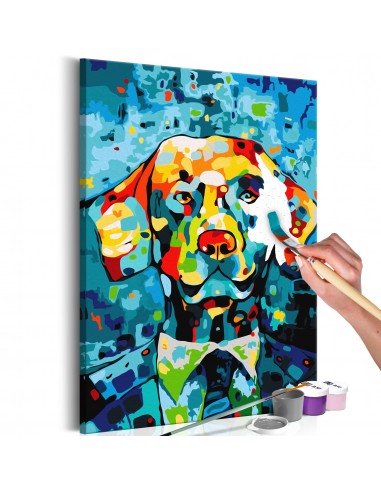 Tableau à peindre soi-même peinture par numéros motif Chien (portrait) 40x60 cm TPN110046 store