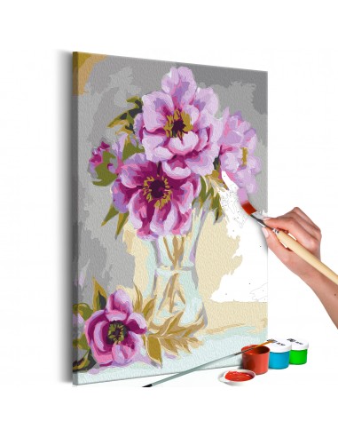 Tableau à peindre soi-même peinture par numéros motif Fleurs dans un vase 40x60 cm TPN110074 shop