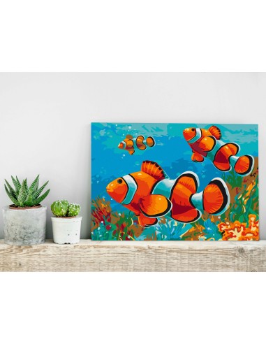 Tableau à peindre soi-même peinture par numéros motif Gold Fishes 60x40 cm TPN110086 de l' environnement