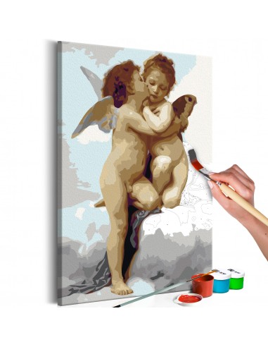 Tableau à peindre soi-même peinture par numéros motif Anges amour 40x60 cm TPN110010 shop